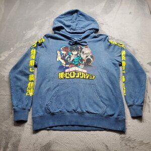 Funimation My Hero Acadamy Anime Graphic Lightweight Hoodie Blue Youth Sz S